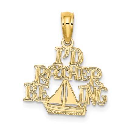 14K I'D RATHER BE SAILING Charm