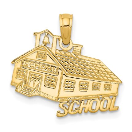 14K SCHOOL House Pendant