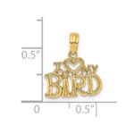 14K I HEART MY BIRD Charm - Image 3