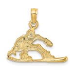 14K Snowboarder Charm - Image 4