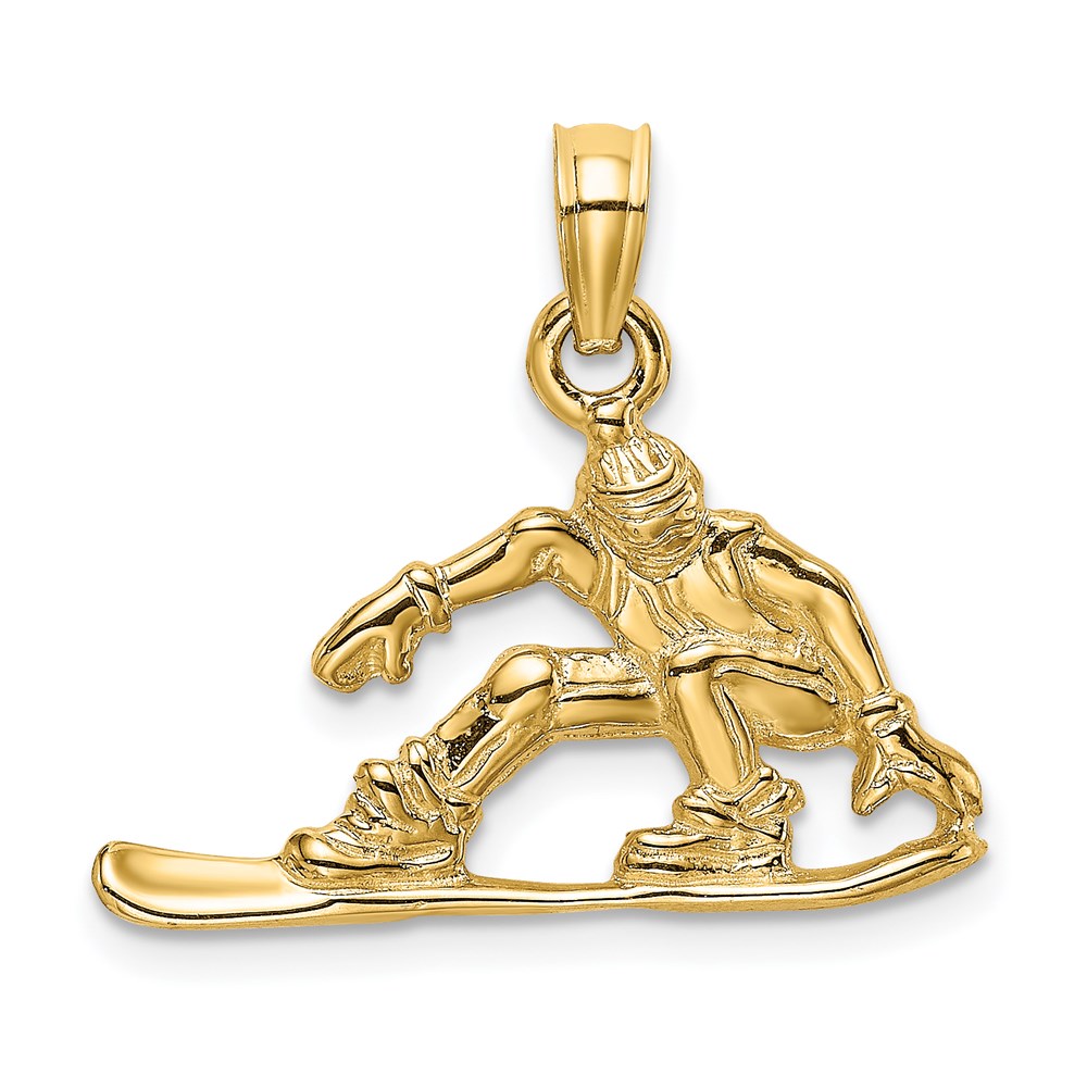 D4275.jpg 14K Snowboarder Charm - Image 1