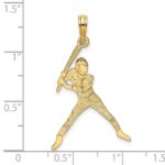 14K Baseball Batter Charm - Image 3