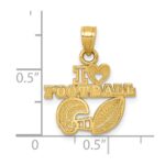 14K I HEART FOOTBALL with Helmet and Ball Charm - Image 4