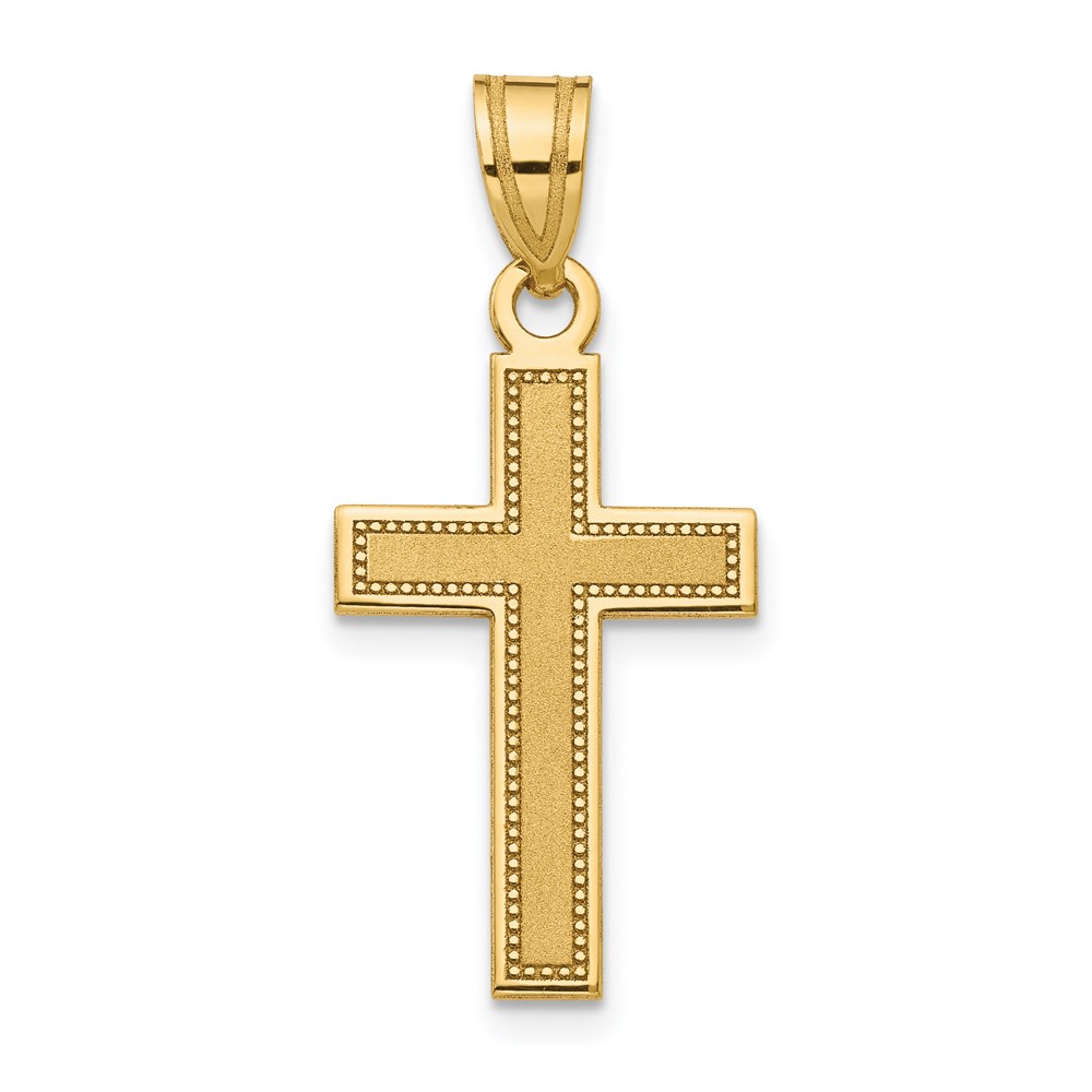D4296.jpg 14K Small Satin Cross Pendant - Image 1