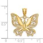 14K Polished Butterfly Pendant - Image 4