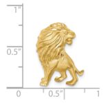 14K Brushed Diamond-cut Lion Chain Slide - Image 4