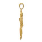 14K Polished Textured Snake Pendant - Image 2