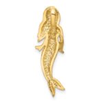 14K and White Rhodium Brushed Mermaid Chain Slide - Image 3