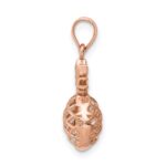 14K Rose Gold Polished 3-D Pineapple Pendant - Image 2