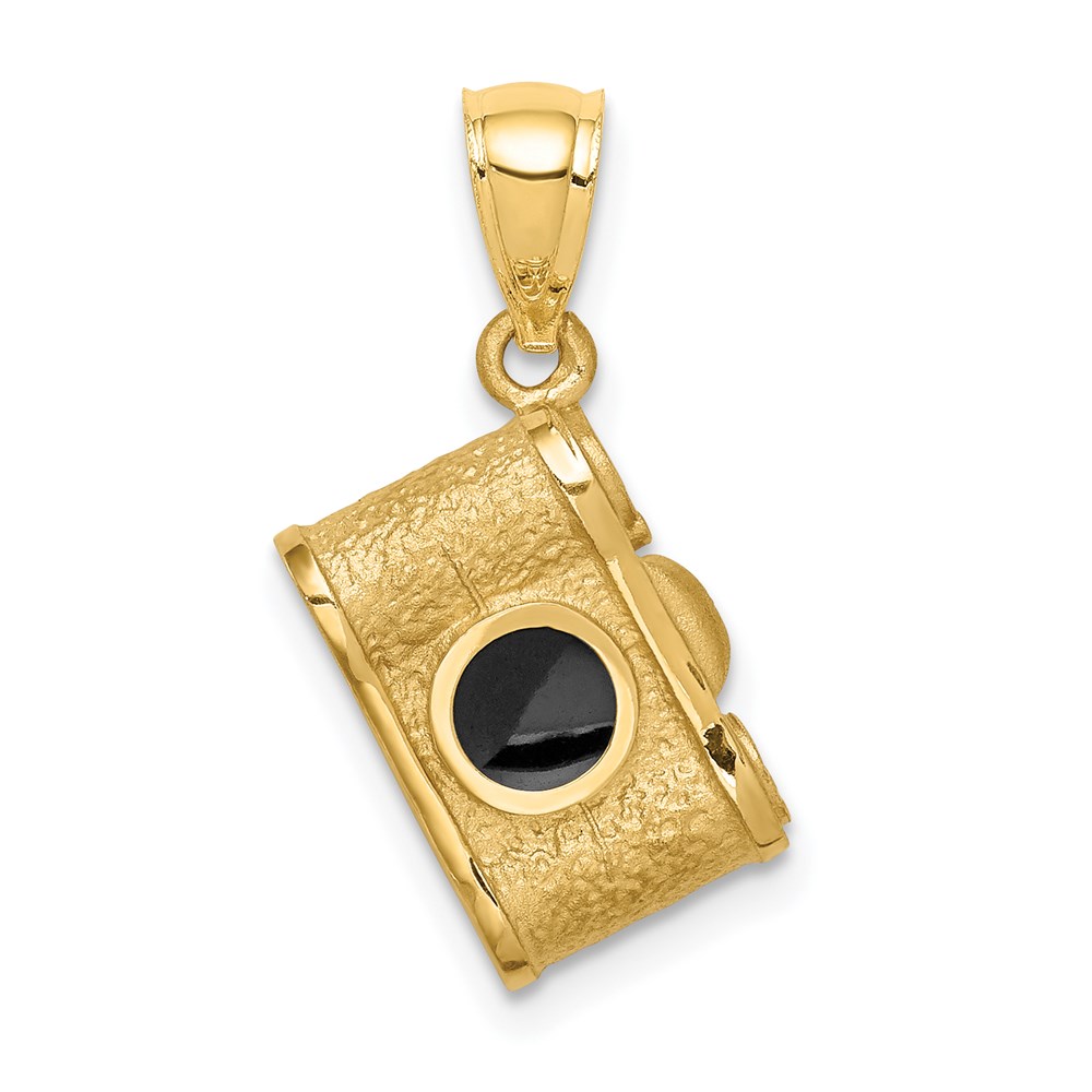 D4610.jpg 14K Brushed Polished and Enameled Camera Pendant - Image 1