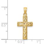 14K Polished Braided Cross Pendant - Image 4