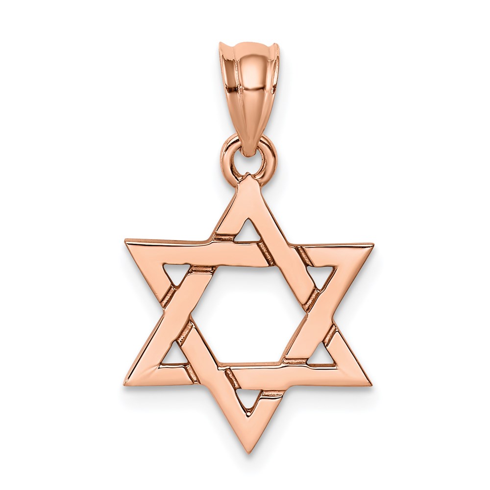 D4750.jpg 14K Rose Gold Polished Star of David Pendant - Image 1