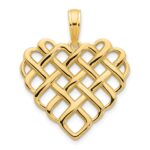 14k Fancy Woven Heart Pendant
