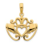 14k Fancy Claddagh Pendant