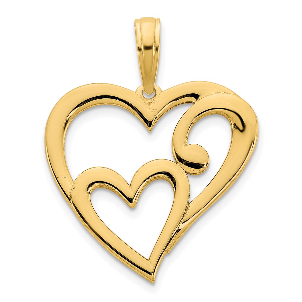 D5015.jpg 14k Heart in Heart Pendant - Image 1