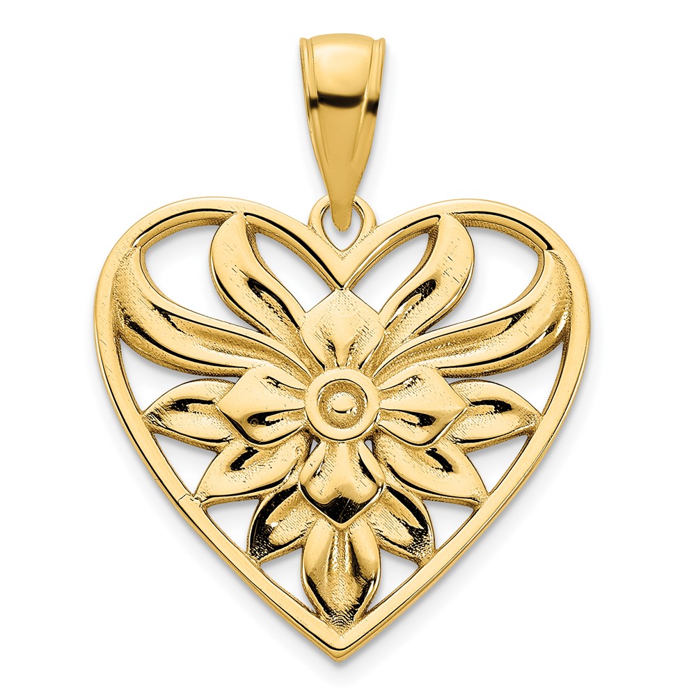 D5035.jpg 14k Fancy Filigree Heart Pendant - Image 1