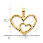 14k Heart in Heart Pendant - Image 3