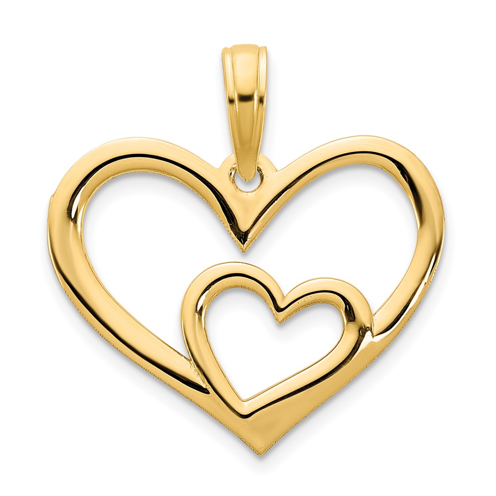 D5045.jpg 14k Heart in Heart Pendant - Image 1