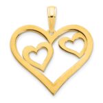 14k Heart in Heart Pendant - Image 4