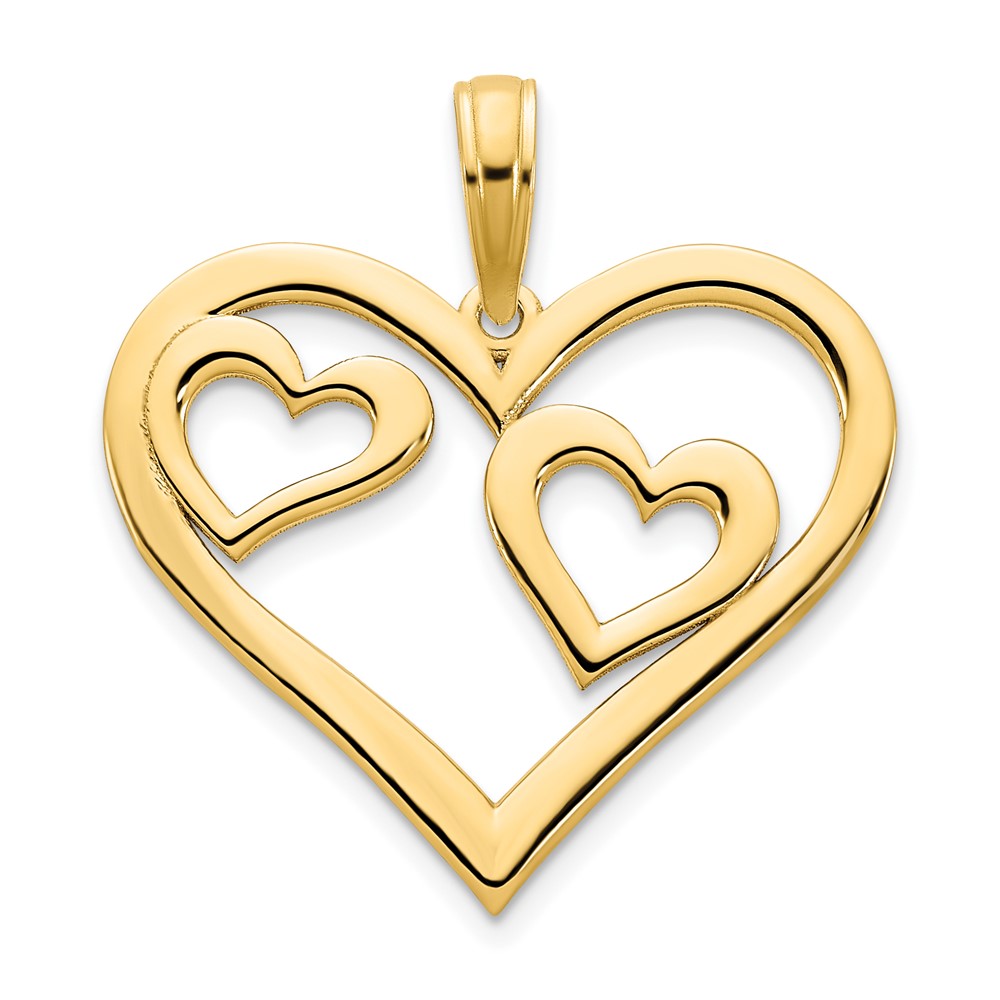 D5073.jpg 14k Heart in Heart Pendant - Image 1