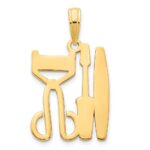 14k Cosmetic Tools Pendant - Image 4