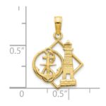 14k Lighthouse and Anchor Charm - Image 3