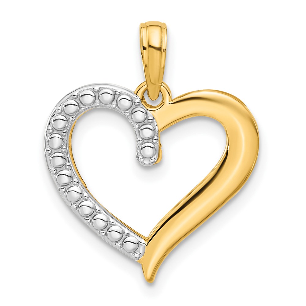 D5269.jpg 14k and White Rhodium Polished Heart Pendant - Image 1