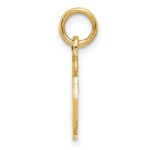 14k Polished and Satin Baptism Spanish Recuerdo Del Bautismo on Back Round Charm - Image 2