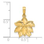 14k Polished Poinsettia Floral Pendant - Image 4