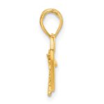 14k Polished Palm Tree In Heart Pendant - Image 2