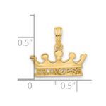 14K Polished PRINCESS Crown Charm - Image 3