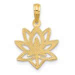 14K Polished Fancy Flower Charm - Image 4