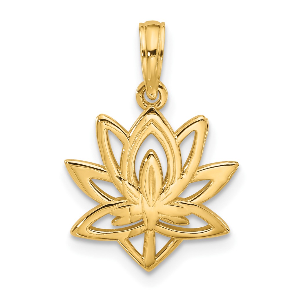 D5603.jpg 14K Polished Fancy Flower Charm - Image 1