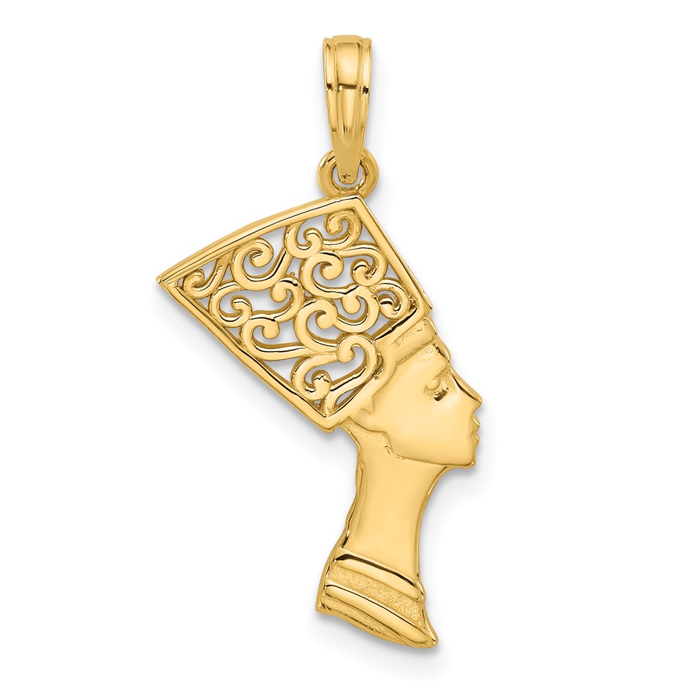 D5611.jpg 14K Fancy Nefertiti Profile Charm - Image 1