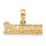 14K Polished PRINCESS Charm