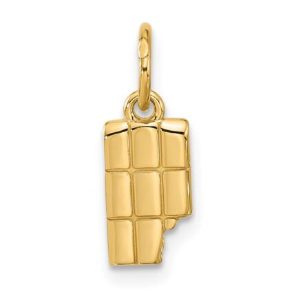 14k Fancy Chocolate Bar Missing Bite Charm