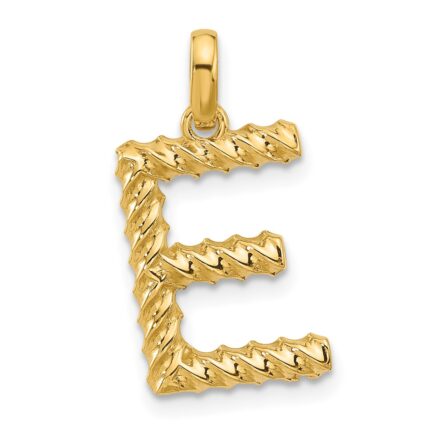 14ky Fancy Twist Letter E