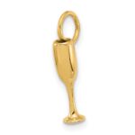 14k Fancy Champagne Flute Charm - Image 4