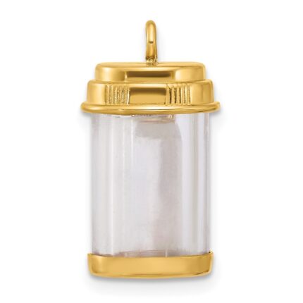 14k Fancy Pill Bottle Charm