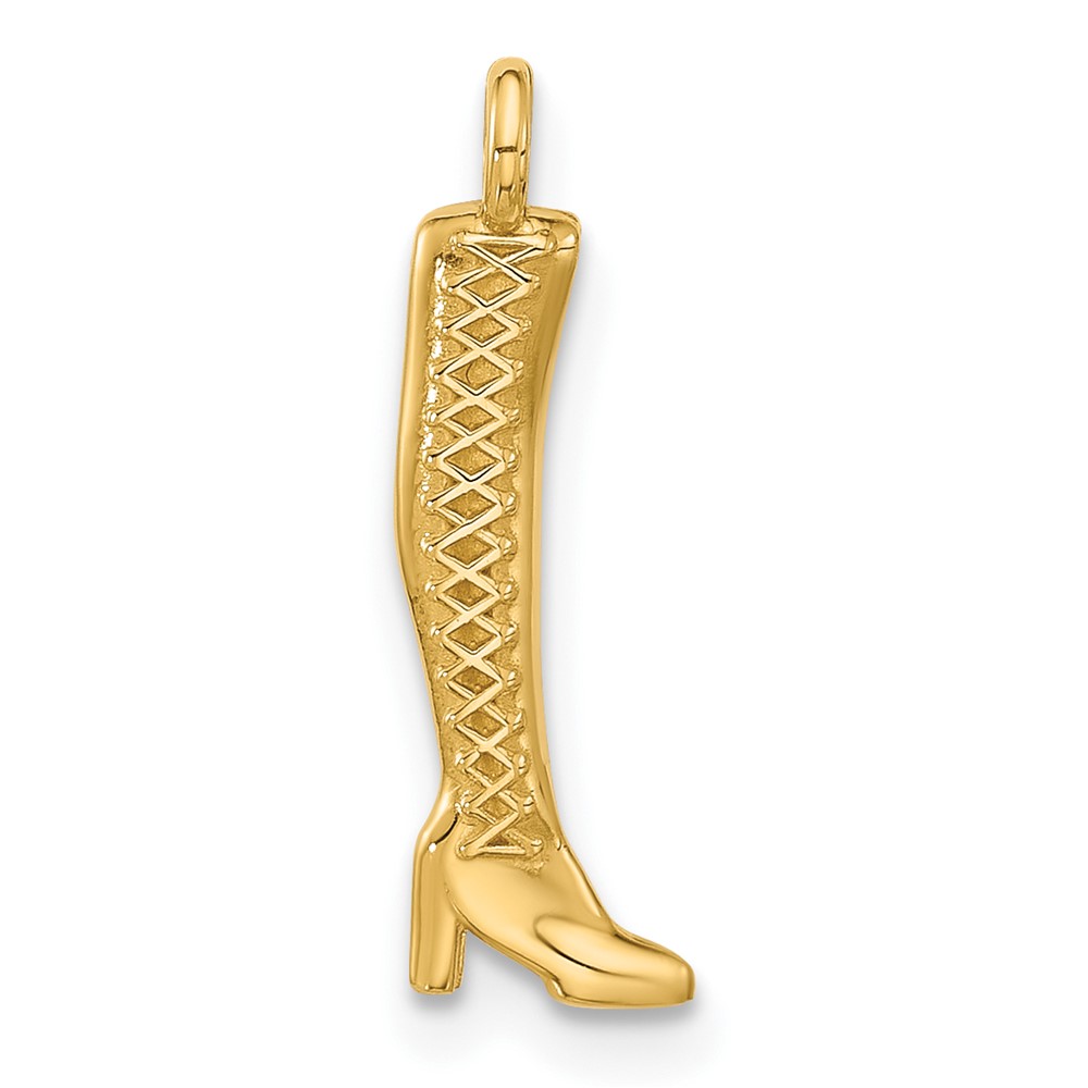 D5700.jpg 14k Fancy Thigh High Boot Charm - Image 1