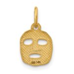 14k Green Enameled Fancy Face Mask Charm - Image 3