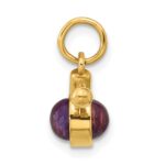 14k Fancy Amethyst Cabochon Perfume Bottle Charm - Image 2