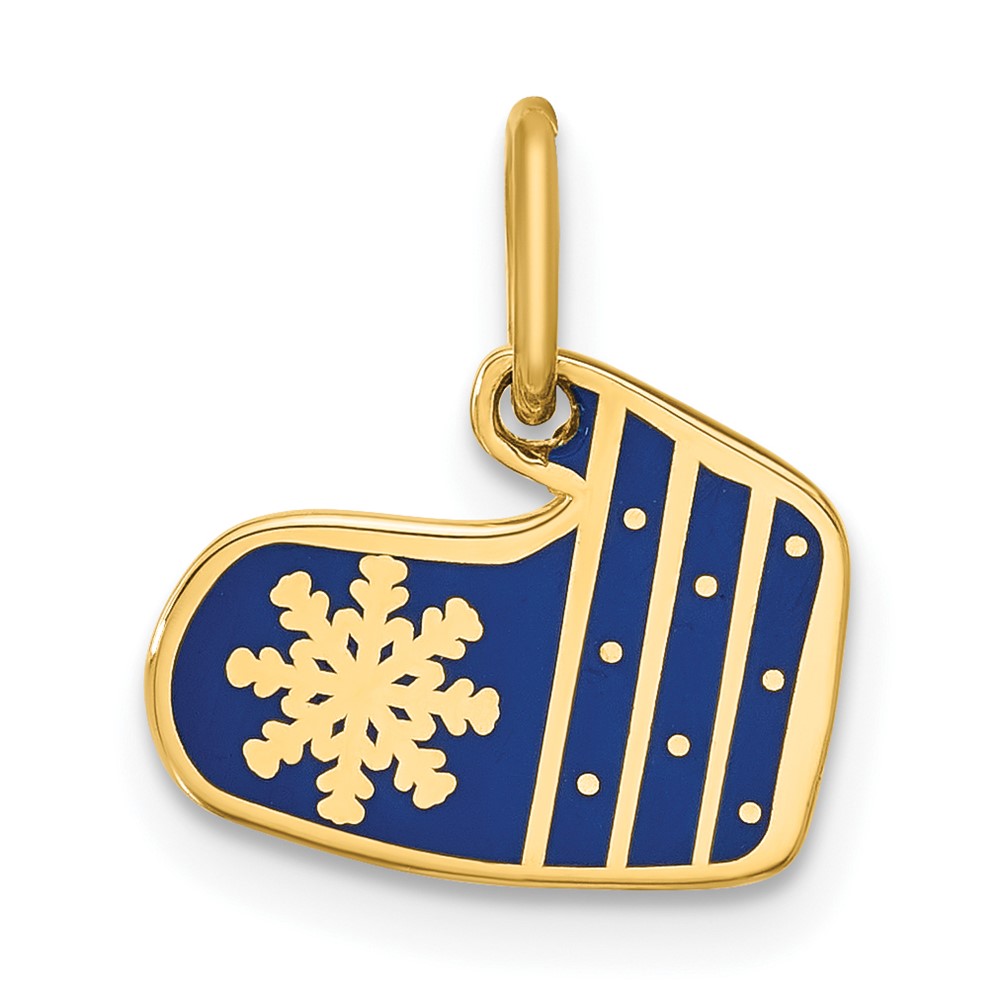 D5717.jpg 14k Enameled Mitten Charm - Image 1