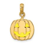 14k Enameled Jack-o-Lantern Pendant