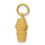14k Swirl Ice Cream Cone Charm - Image 2