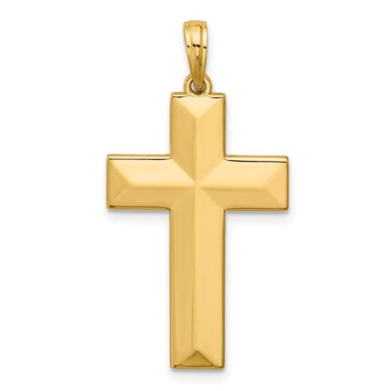 14K Polished Cross Pendant
