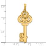 14K Polished Fancy Key Pendant - Image 4