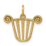 14K Polished Lyre Pendant