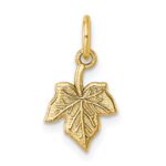 14K Polished Leaf Pendant