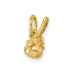 14K Polished Rose Flower Pendant - Image 4